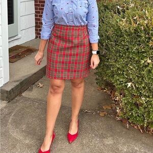 Red Classic Plaid Skirt!❤️